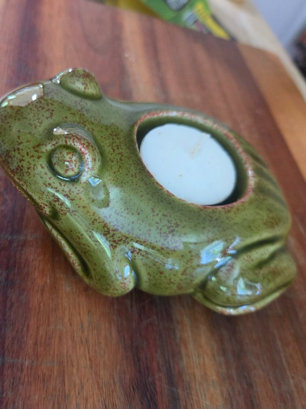 vintage partylite frog tealight candle holder from 1990s